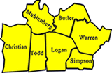 Map of: Southwestern Kentucky area