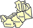 Map of: Northern Kentucky area