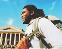 A smiling student